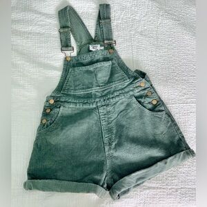 Princess Polly green corduroy overalls